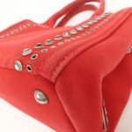 PRADA Canapa Mini Canvas Hand Bag Castilian Red BN2439 - 图片 13