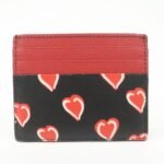 PRADA Saffiano Leather Heart Card Case Black Red White 1MC025 - 图片 2