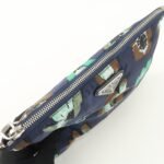 PRADA Triangle Logo Nylon Tote Bag w/Pouch Flower Print Navy B4626B Used - 图片 21