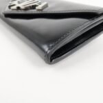 PRADA Leather Bi-Fold Long Wallet Black Silver Hardware 1MH037 Used - 图片 7