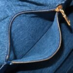 PRADA Triangle Logo Canapa Canvas Denim Hand Bag Navy B1877B Used - 图片 22