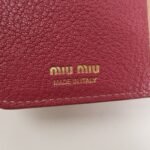 MIU MIU Leather Bi-fold Wallet Compact Wallet Pink 5ML014 Used - 图片 20