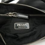 PRADA Triangle Logo Nylon Leather Shoulder Bag Hand Bag Black BR3121 Used - 图片 24