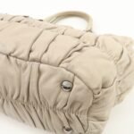 PRADA Leather 2WAY Bag Hand Bag Shoulder Bag Ivory BN1789 - 图片 16