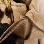 MIU MIU Leather Side Ribbon 2Way Bag Hand Bag Beige Gold - 图片 18