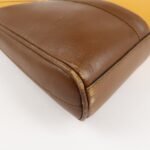 PRADA Leather Shoulder Bag Hand Bag Bi-color Mustard Brown Used - 图片 11