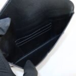 PRADA Saffiano Leather Envelope Flap Long Wallet Black 1M1175 Used - 图片 16