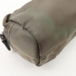 PRADA Set of 2 Leather Nylon Pouch Cosmetic Pouch Gray Khaki Used - 图片 5