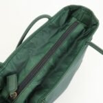 PRADA Triangle Logo Nylon Leather Tote Bag Green - 图片 20