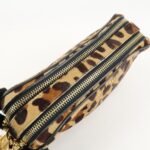 MIU MIU Unborn Calf Leather Shoulder Bag Beige Brown Used - 图片 21