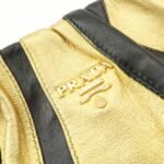 PRADA Leather Hand Bag Black Gold Hardware - 图片 17