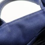 PRADA Logo Canapa Canvas 2Way Tote Bag Hand Bag Navy B2642B Used - 图片 20