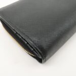 PRADA Logo Saffiano Leather Round Zippy Wallet Black 1MM268 - 图片 9