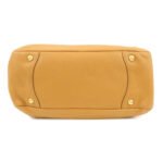 PRADA Logo Leather Chain Shoulder Bag Boston Bag Hand Bag Camel BL0692 Used - 图片 3