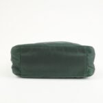PRADA Triangle Logo Nylon Leather Tote Bag Green - 图片 5