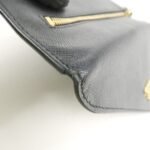 PRADA Saffiano Leather Envelope Flap Long Wallet Black 1M1175 Used - 图片 13
