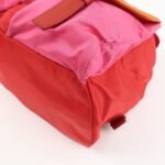 PRADA Triangle Logo Nylon Leather Backpack Ruck Sack Pink B6677 Used - 图片 12