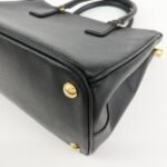 PRADA Triangle Logo Saffiano Leather 2WAY Hand Bag Black BN1801 Used - 图片 11