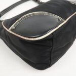 PRADA Triangle Logo Nylon Leather Shoulder Bag Black BR2840 - 图片 11