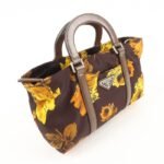 PRADA Triangle Logo 2Way Hand Bag Shoulder Bag Brown Yellow BN1052 Used - 图片 4