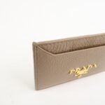 PRADA Leather Card Case Card Holder Beige 1MC208 - 图片 11