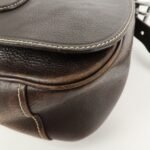 PRADA Logo Leather Shoulder Bag Crossbody Bag Brown - 图片 12