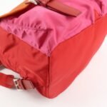 PRADA Triangle Logo Nylon Leather Backpack Ruck Sack Pink B6677 Used - 图片 11