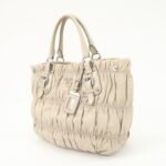 PRADA Leather 2WAY Bag Hand Bag Shoulder Bag Ivory BN1789 - 图片 3