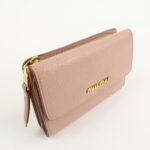 MIU MIU Leather Bi-fold Wallet Compact Wallet Pink 5ML014 Used - 图片 4