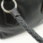 PRADA Logo Leather Hand Bag Mini Boston Bag Black BL0471 Used - 图片 10