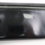PRADA Leather Bi-Fold Long Wallet Black Silver Hardware 1MH037 Used - 图片 13