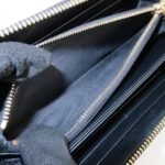 PRADA Logo Saffiano Vernis Leather Round Zipper Long Wallet 1ML506 Used - 图片 16