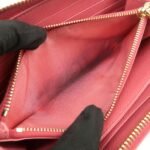 PRADA Logo Saffiano Leather Round Zippy Long Wallet Pink 1M0506 - 图片 22