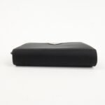 PRADA  Nylon Saffiano  Leather Bi-fold Round zippy Wallet Black Used - 图片 5