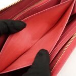 PRADA Logo Saffiano Leather Round Zippy Long Wallet Pink 1M0506 - 图片 18