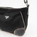 PRADA Triangle Logo Nylon Leather Shoulder Bag Black BR2840 - 图片 17
