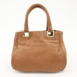 PRADA Logo Leather Ribbon 2Way Bag Hand Bag Brown BN2245 Used - 图片 2