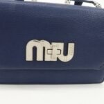MIU MIU Madras Leather Shoulder Bag Crossbody Bag 5BH087 Used - 图片 15