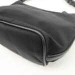 PRADA Triangle Logo Nylon Leather Shoulder Bag Hand Bag Black BR3121 Used - 图片 13