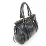 MIU MIU Patent Leather 2Way Tote Bag Shoulder Bag Black RT0383 - 图片 4