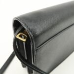 PRADA Saffiano Leather Shoulder Wallet Shoulder Bag Black BT1019 - 图片 16