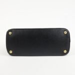 PRADA Triangle Logo Saffiano Leather 2WAY Hand Bag Black BN1801 Used - 图片 5