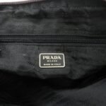 PRADA Triangle Logo Leather Nylon Hand Bag Purple B8495 - 图片 22