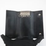 PRADA Triangle Logo Nylon 6 Key Case Key Holder Black M26X Used - 图片 13