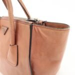 PRADA Triangle Logo Leather 2Way Tote Bag Hand Bag Pink B2625M - 图片 16