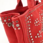 PRADA Canapa Mini Canvas Hand Bag Castilian Red BN2439 - 图片 15