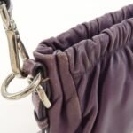 PRADA Ribbon Leather Shoulder Bag Hand Bag Purple Used - 图片 17