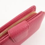 PRADA Logo Leather Bi-Fold Wallet Small Wallet Pink 1ML018 Used - 图片 13
