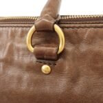PRADA Logo Leather 2Way Bag Tote Bag Shoulder Bag Brown BL0727 Used - 图片 11