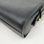 PRADA Logo Saffiano Leather Shoulder Bag Gold HDW Black - 图片 12